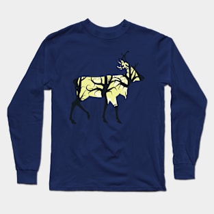 Full moon deer Long Sleeve T-Shirt